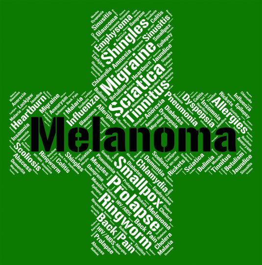 Melanoma Word Represents Skin Cancer And Affliction - prevenzione cancro alla pelle