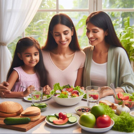 alimentazione estiva famiglia pasto salutare salute benessere frutta verdura